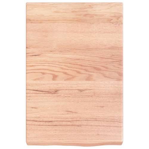 Kupaonska radna ploča svjetlosmeđa 40x60x(2-6) cm masivno drvo - Svjetlosmeđa 40 x 60 x 6 cm Cijena