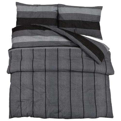 Set posteljine za poplun tamnosivi 220 x 240 cm pamučni - Tamno siva 220 x 240 cm + 65 x 65 cm 2 1 Cijena