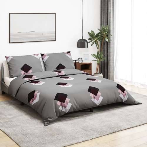 Set posteljine za poplun sivi 140 x 200 cm pamučni - Šareni 140 x 200 cm + 60 x 70 cm 1 Cijena