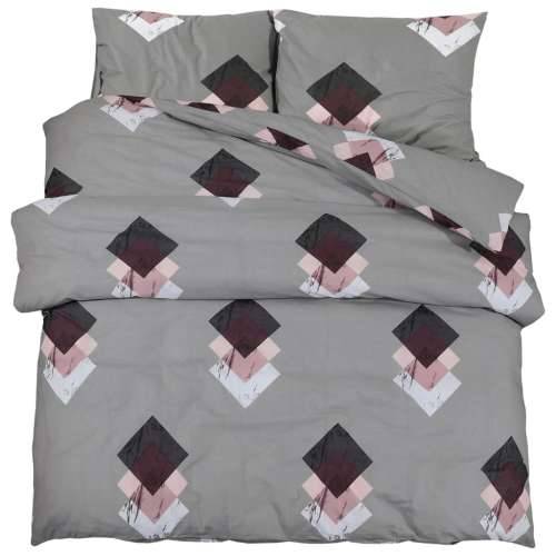 Set posteljine za poplun sivi 140 x 200 cm pamučni - Šareni 140 x 200 cm + 60 x 70 cm 1 Cijena