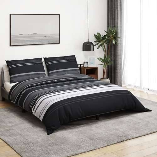Set posteljine za poplun crno-bijeli 220 x 240 cm pamučni - Crne pruge 220 x 240 cm + 65 x 65 cm 2 1 Cijena