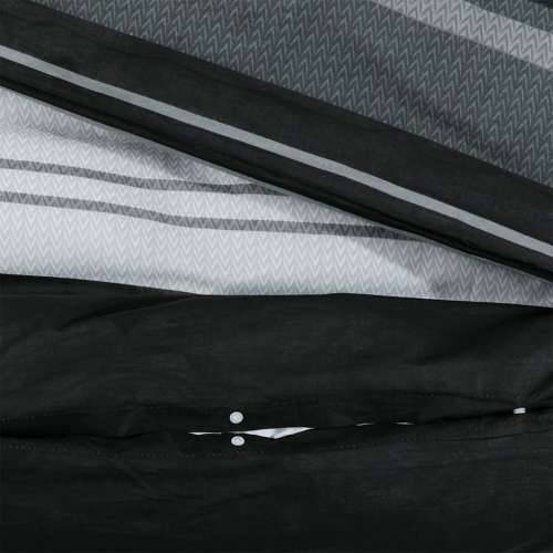 Set posteljine za poplun crno-bijeli 260 x 220 cm pamučni - Crne pruge 260 x 220 cm + 50 x 75 cm 2 1 Cijena