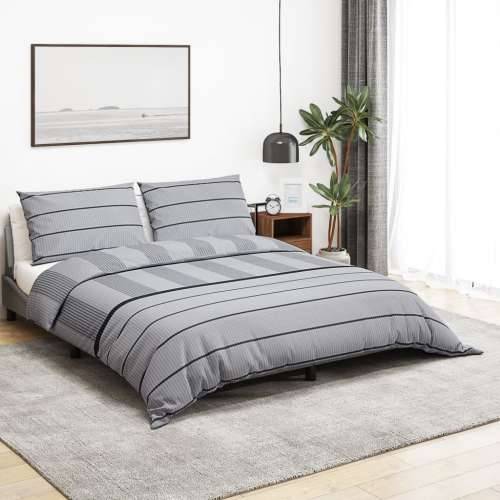 Set posteljine za poplun sivi 140 x 200 cm pamučni200x200  - Svjetlosiva 200 x 200 cm + 80 x 80 cm 2 1 Cijena