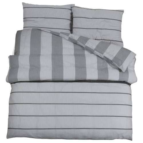Set posteljine za poplun sivi 140 x 200 cm pamučni200x200  - Svjetlosiva 200 x 200 cm + 80 x 80 cm 2 1 Cijena