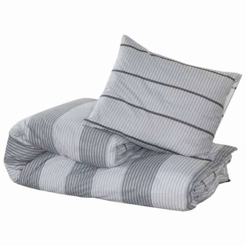 Set posteljine za poplun sivi 140 x 200 cm pamučni200x200  - Svjetlosiva 200 x 200 cm + 80 x 80 cm 2 1 Cijena