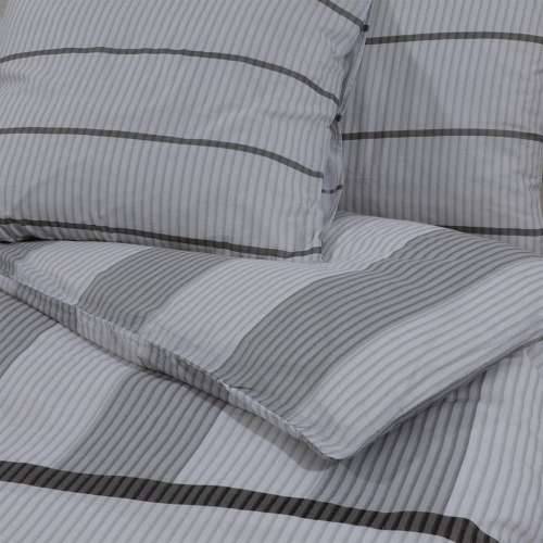 Set posteljine za poplun sivi 140 x 200 cm pamučni200x200  - Svjetlosiva 200 x 200 cm + 80 x 80 cm 2 1 Cijena