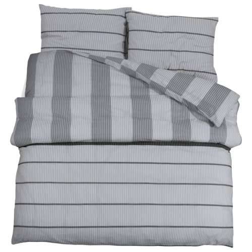 Set posteljine za poplun sivi 135 x 200 cm pamučni - Svjetlosiva 135 x 200 cm + 80 x 80 cm 1 Cijena