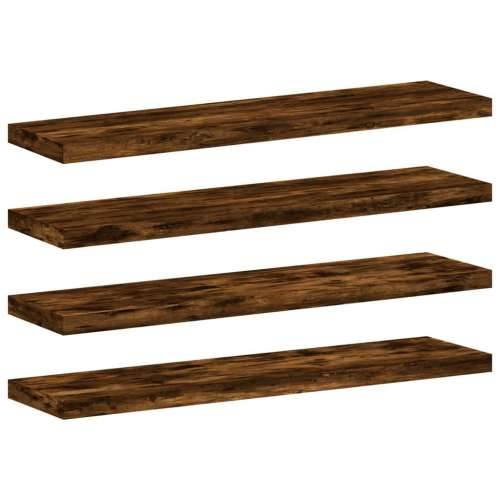 Zidne police 4 kom boja hrasta 40x10x1,5 cm konstruirano drvo - Dimljeni hrast 40 x 10 x 1.5 cm 4 Cijena