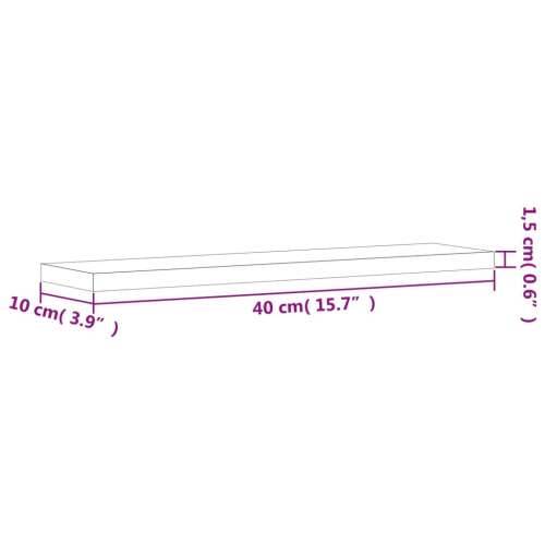 Zidne police 4 kom boja hrasta 40x10x1,5 cm konstruirano drvo - Dimljeni hrast 40 x 10 x 1.5 cm 4 Cijena