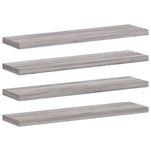Zidne police 4 kom boja hrasta 40x10x1,5 cm konstruirano drvo - Sivi hrast sonoma 40 x 10 x 1.5 cm 4 Cijena