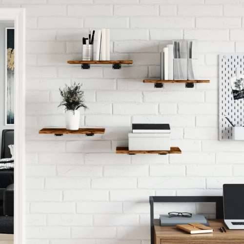 Zidne police 4 kom boja hrasta 40x30x1,5 cm konstruirano drvo - Dimljeni hrast 40 x 30 x 1.5 cm 4 Cijena