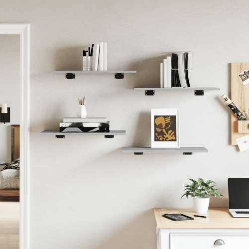 Zidne police 4 kom boja hrasta 60x30x1,5 cm konstruirano drvo - Sivi hrast sonoma 60 x 30 x 1.5 cm 4 Cijena