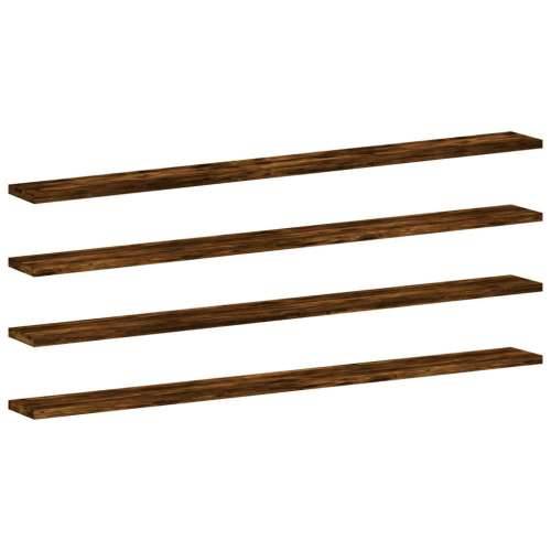 Zidne police 4 kom boja hrasta 100x10x1,5 cm konstruirano drvo - Dimljeni hrast 100 x 10 x 1.5 cm 4 Cijena