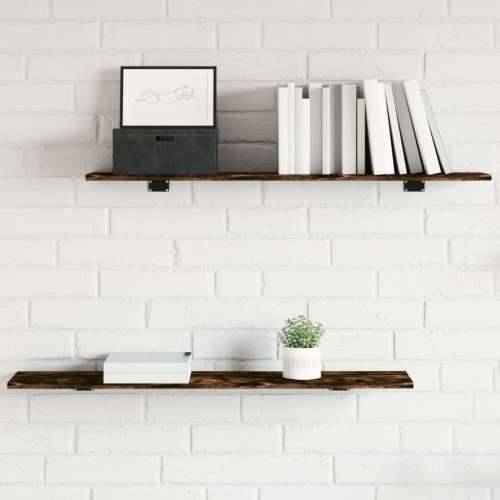 Zidne police 4 kom boja hrasta 100x20x1,5 cm konstruirano drvo - Dimljeni hrast 100 x 20 x 1.5 cm 4 Cijena