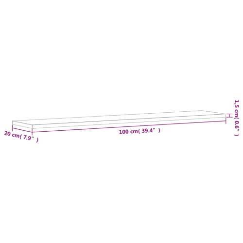 Zidne police 4 kom boja hrasta 100x20x1,5 cm konstruirano drvo - Dimljeni hrast 100 x 20 x 1.5 cm 4 Cijena