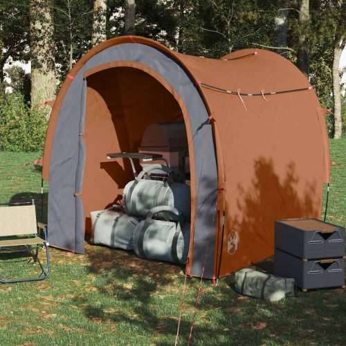 Šator za pohranu sivo-narančasti 204x183x178 cm od tafta 185T - Siva i narančasta 1 Cijena