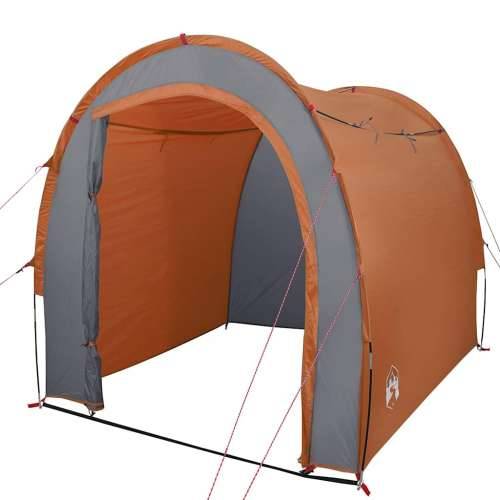 Šator za pohranu sivo-narančasti 204x183x178 cm od tafta 185T - Siva i narančasta 1 Cijena