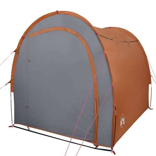Šator za pohranu sivo-narančasti 204x183x178 cm od tafta 185T - Siva i narančasta 1 Cijena