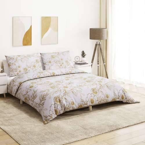 Set posteljine za poplun bijelo-smeđi 140 x 200 cm pamučni - Bijela i smeđa 140 x 200 cm + 60 x 70 cm 1 Cijena
