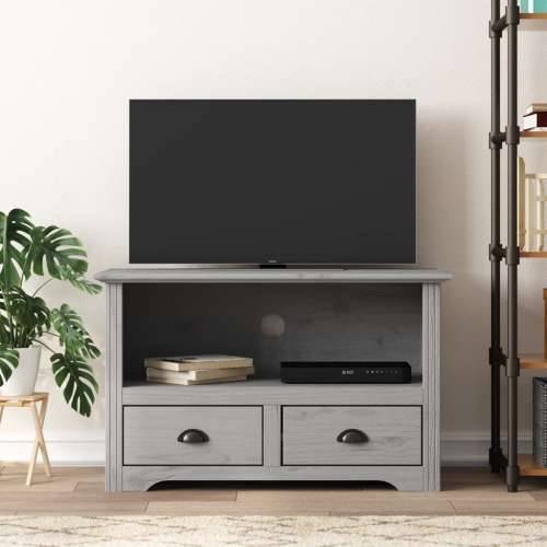 TV ormarić s 2 ladice BODO sivi 91,5x44,5x56cm masivna borovina Siva 1 Cijena