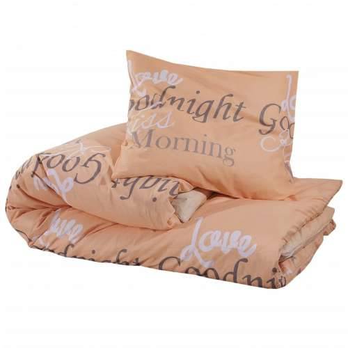 Set posteljine za poplun ružičasti 200x220 cm pamučni - Ružičasta 200 x 220 cm + 80 x 80 cm 2 1 Cijena