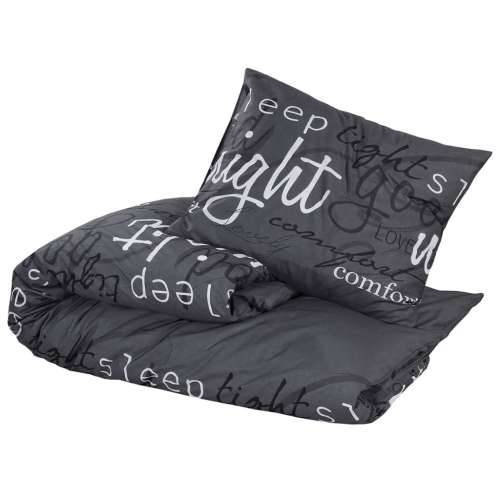 Set posteljine za poplun crni 200x200 cm pamučni - Crno-bijelo 200 x 200 cm + 50 x 75 cm 2 1 Cijena