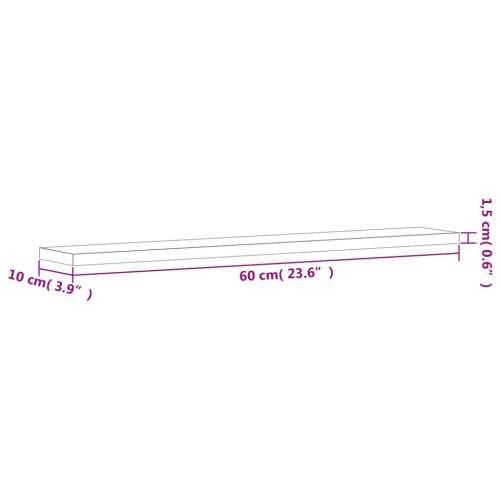 Zidne police 4 kom boja hrasta 60x10x1,5 cm konstruirano drvo - Dimljeni hrast 60 x 10 x 1.5 cm 4 Cijena