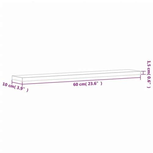 Zidne police 4 kom boja hrasta 60x10x1,5 cm konstruirano drvo - Sivi hrast sonoma 60 x 10 x 1.5 cm 4 Cijena