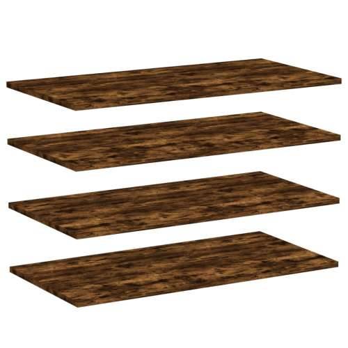 Zidne police 4 kom boja hrasta 80x40x1,5 cm konstruirano drvo - Dimljeni hrast 80 x 40 x 1.5 cm 4 Cijena