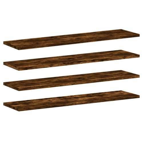 Zidne police 4 kom boja hrasta 80x20x1,5 cm konstruirano drvo - Dimljeni hrast 80 x 20 x 1.5 cm 4 Cijena