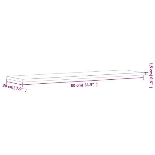 Zidne police 4 kom boja hrasta 80x20x1,5 cm konstruirano drvo - Dimljeni hrast 80 x 20 x 1.5 cm 4 Cijena