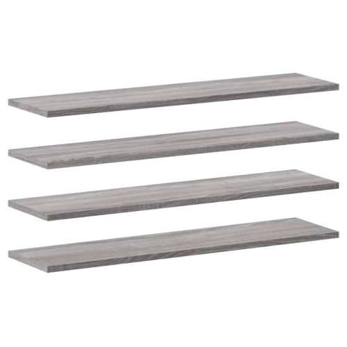 Zidne police 4 kom boja hrasta 80x20x1,5 cm konstruirano drvo - Sivi hrast sonoma 80 x 20 x 1.5 cm 4 Cijena
