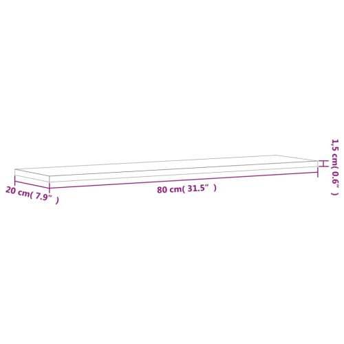 Zidne police 4 kom boja hrasta 80x20x1,5 cm konstruirano drvo - Sivi hrast sonoma 80 x 20 x 1.5 cm 4 Cijena
