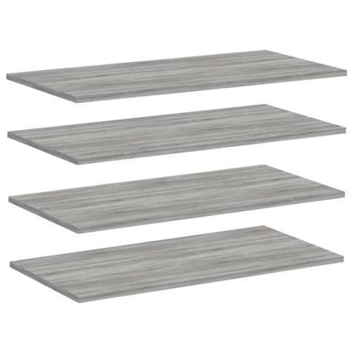Zidne police 4 kom boja hrasta 80x40x1,5 cm konstruirano drvo - Sivi hrast sonoma 80 x 40 x 1.5 cm 4 Cijena