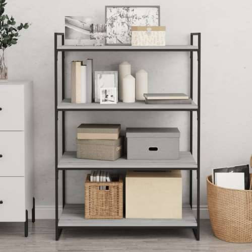 Zidne police 4 kom boja hrasta 80x40x1,5 cm konstruirano drvo - Sivi hrast sonoma 80 x 40 x 1.5 cm 4 Cijena