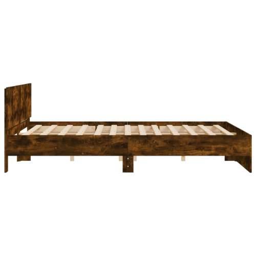Okvir za krevet s uzglavljem boja hrasta 200x200 cm - Dimljeni hrast 200 x 200 cm Cijena