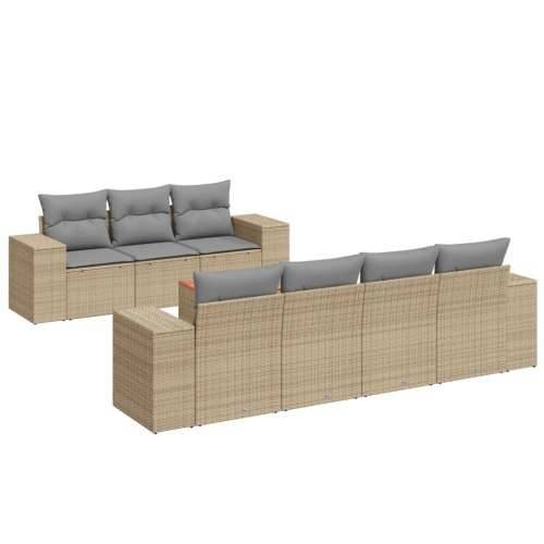 Vrtna garnitura - 8-dijelni set vrtnih sofa od poliratana s jastucima bež - bež i siva 1 Cijena