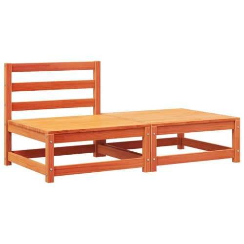 Vrtna sofa bez naslona za ruke s jastucima i tabureom - Voštano smeđa 1 armless sofa Cijena