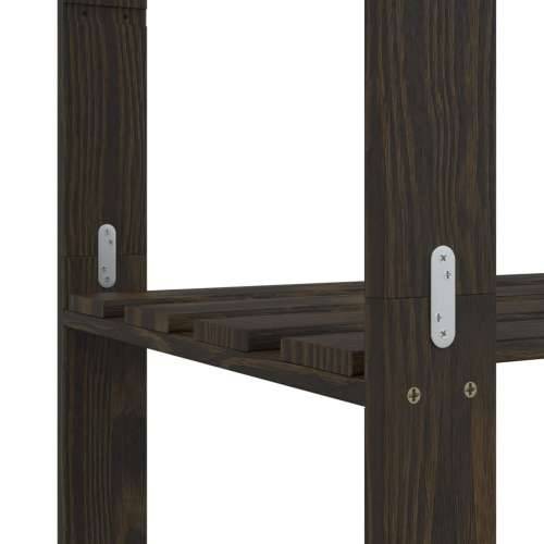 Stalak za pohranu s 3 razine crni 60x38x90 cm masivna borovina - Crna 60 x 38 x 90 cm 1 Cijena