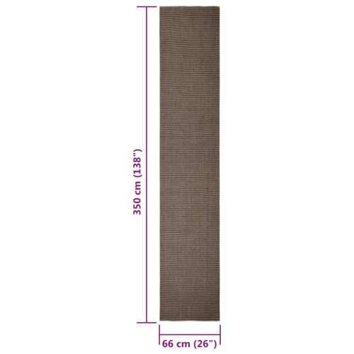 Tepih od sisala za grebanje smeđi 66 x 350 cm Cijena