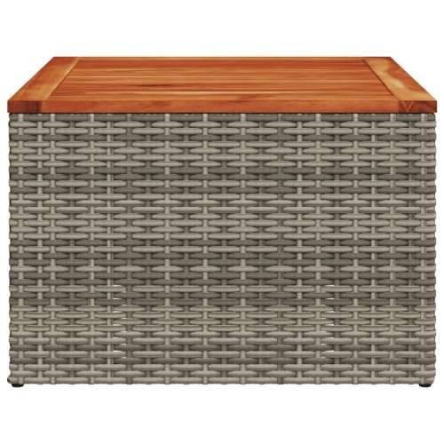 Vrtni stol sivi 55 x 55 x 37 cm od poliratana i bagremovog drva - Siva 1 boja drva Cijena