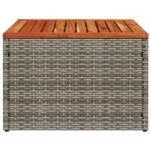 Vrtni stol sivi 55 x 55 x 37 cm od poliratana i bagremovog drva - Siva 1 boja drva Cijena