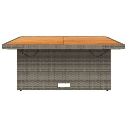 Vrtni stol sivi 110 x 110 x 71 cm poliratan i bagremovo drvo - Siva 110 x 110 x 71 cm 1 Cijena