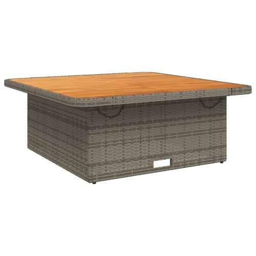 Vrtni stol sivi 110 x 110 x 71 cm poliratan i bagremovo drvo - Siva 110 x 110 x 71 cm 1 Cijena