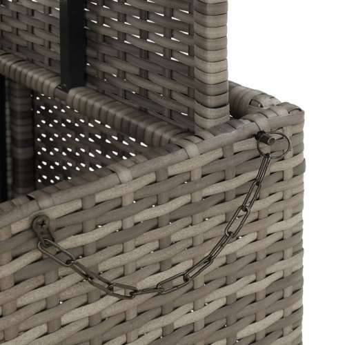 Vrtni stol sivi 110 x 110 x 71 cm poliratan i bagremovo drvo - Siva 110 x 110 x 71 cm 1 Cijena