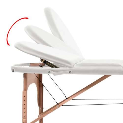 Sklopivi masažni stol debljine 4 cm s 2 jastučića ovalni bijeli Cijena