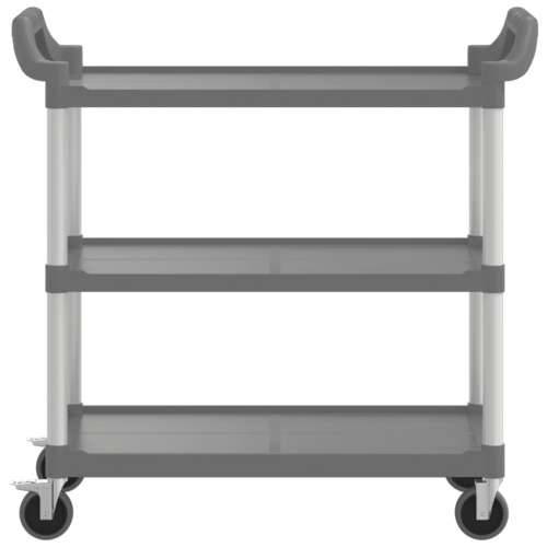 Kolica s 3 razine siva 99 x 50 x 96 cm aluminijska - Siva 99 x 50 x 96 cm Cijena