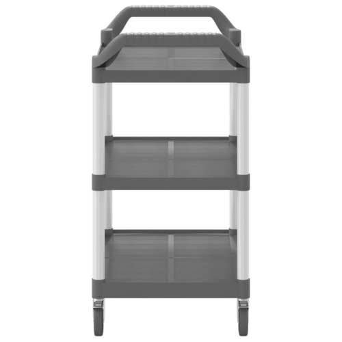 Kolica s 3 razine siva 99 x 50 x 96 cm aluminijska - Siva 99 x 50 x 96 cm Cijena