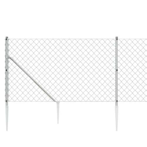 Lančana ograda sa šiljastim držačima srebrna 1 x 10 m Cijena
