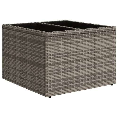 Vrtni stol sa staklenom pločom sivi 55x55x37 cm od poliratana Siva 1 pe rattan Cijena